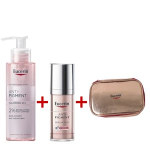 EUCERIN PACK ANTI PIGMENT SERUM DUO 30ML + GEL NETTOYANT 200ML+TROUSSE